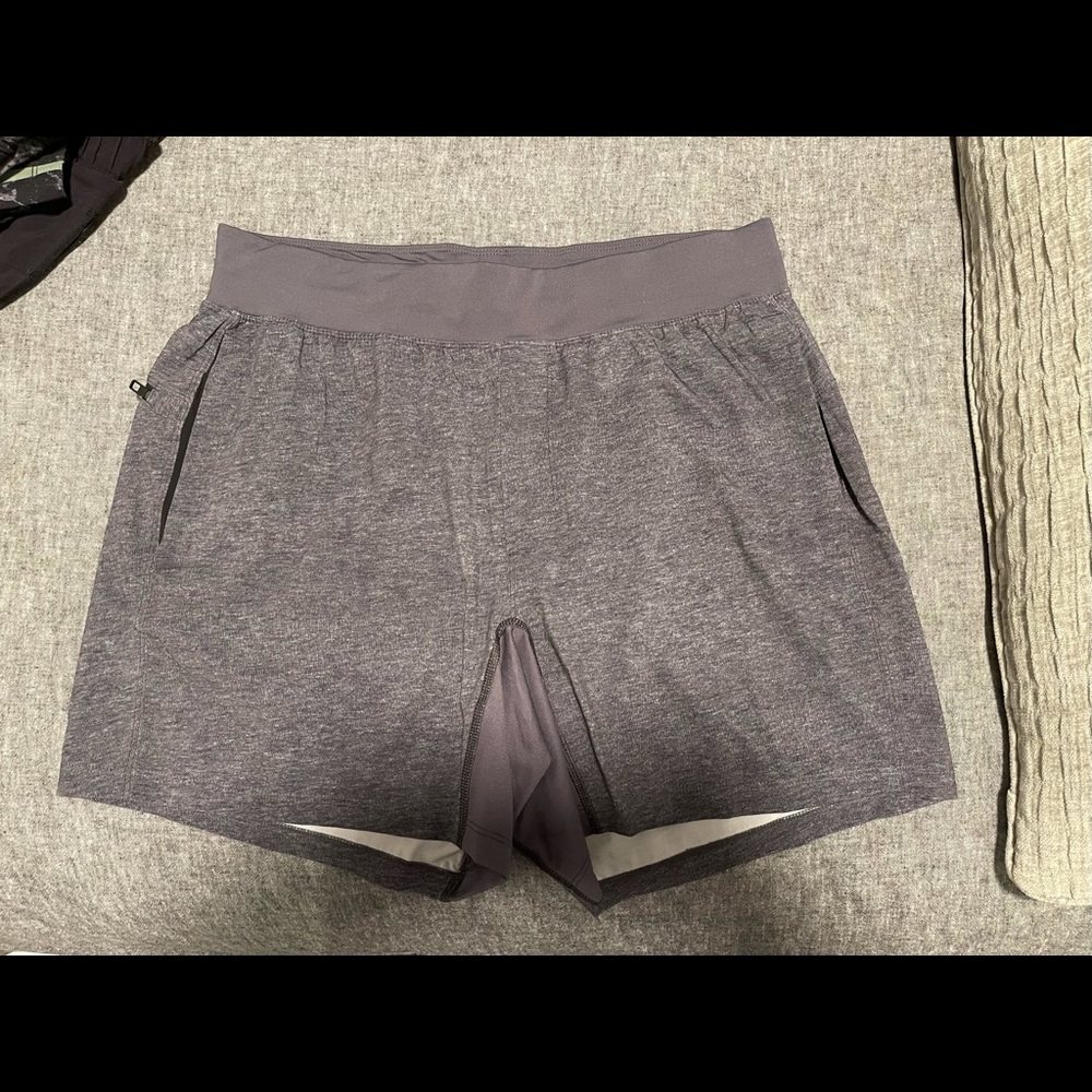 Lululemon Grey T.H.E. Short 5” inseam liner less